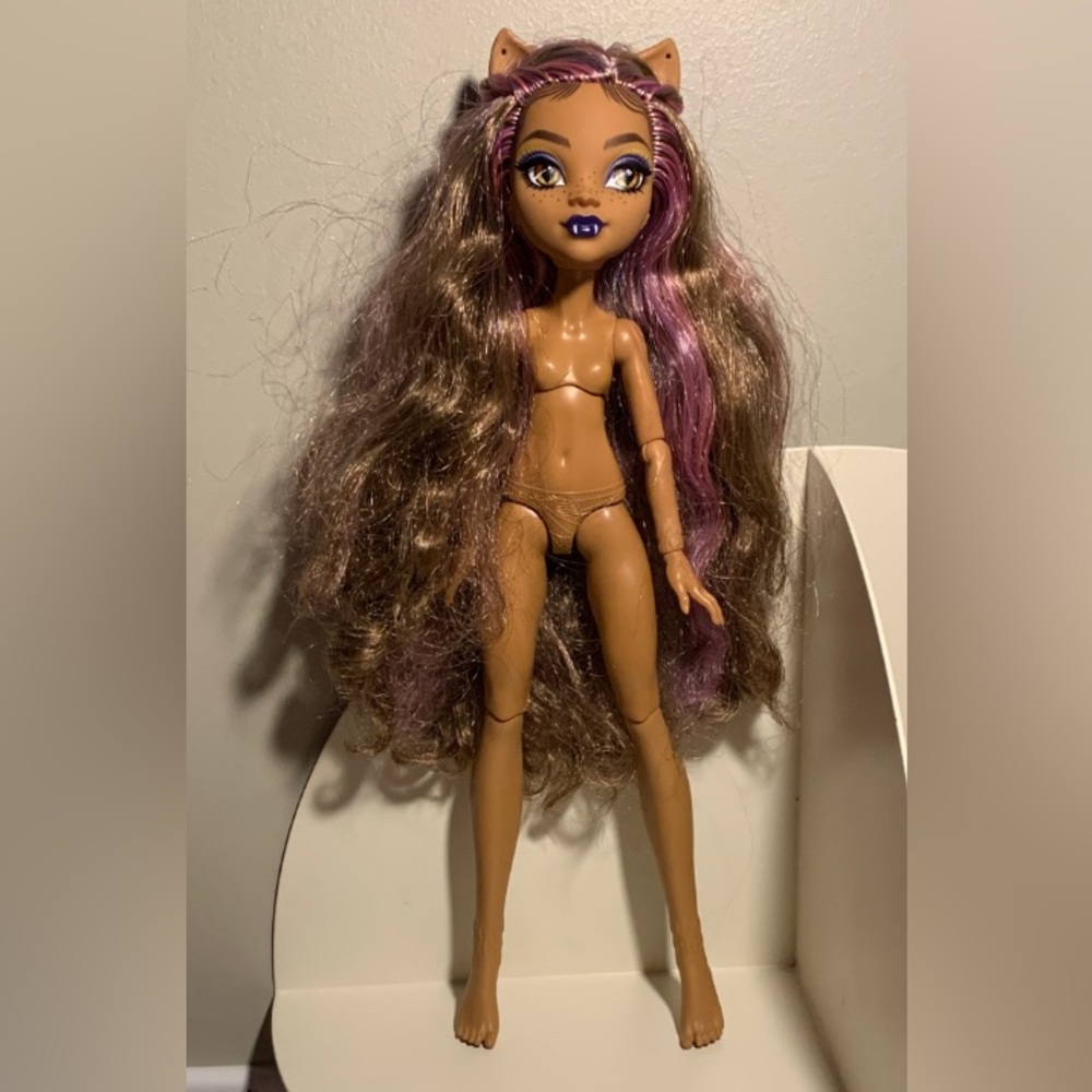 Monster High Clawdeen Wolf Nude Doll G3 | Purple Brown Hair | Mattel